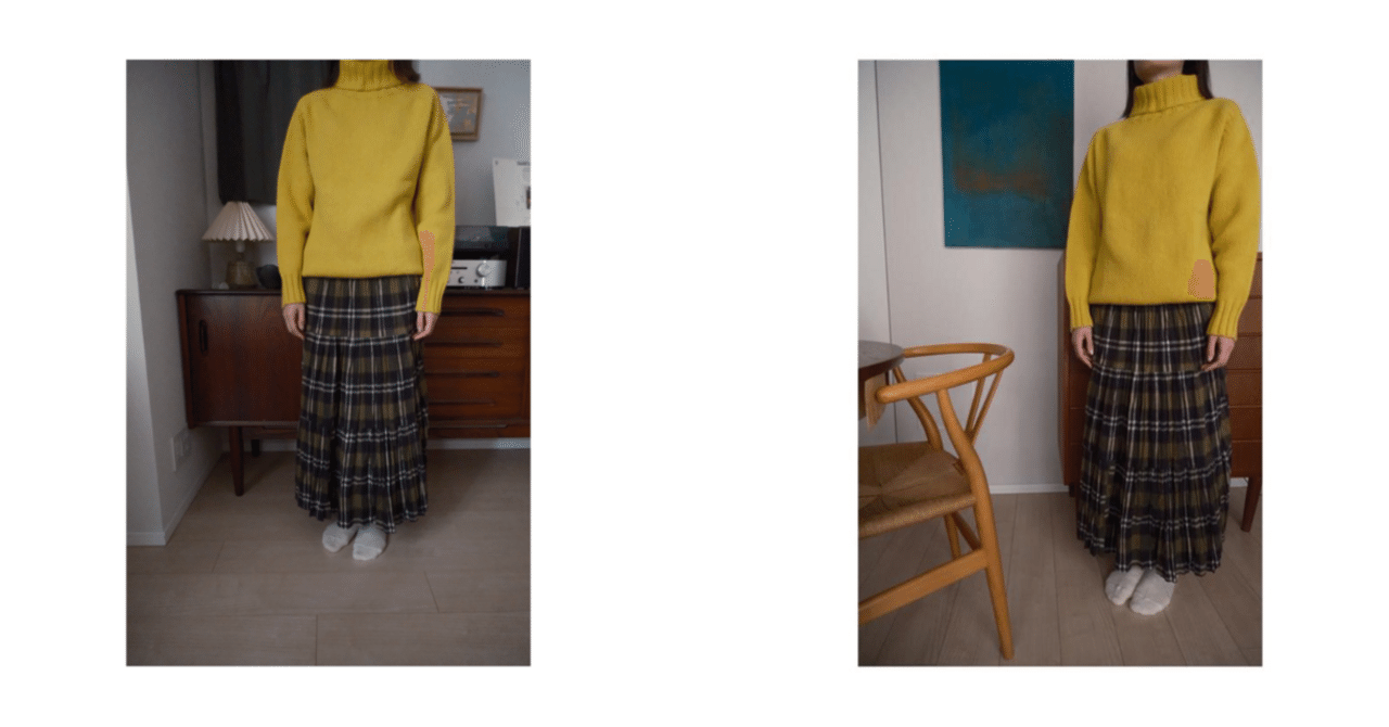 冬を彩る陽だまりイエローとオリーブチェック