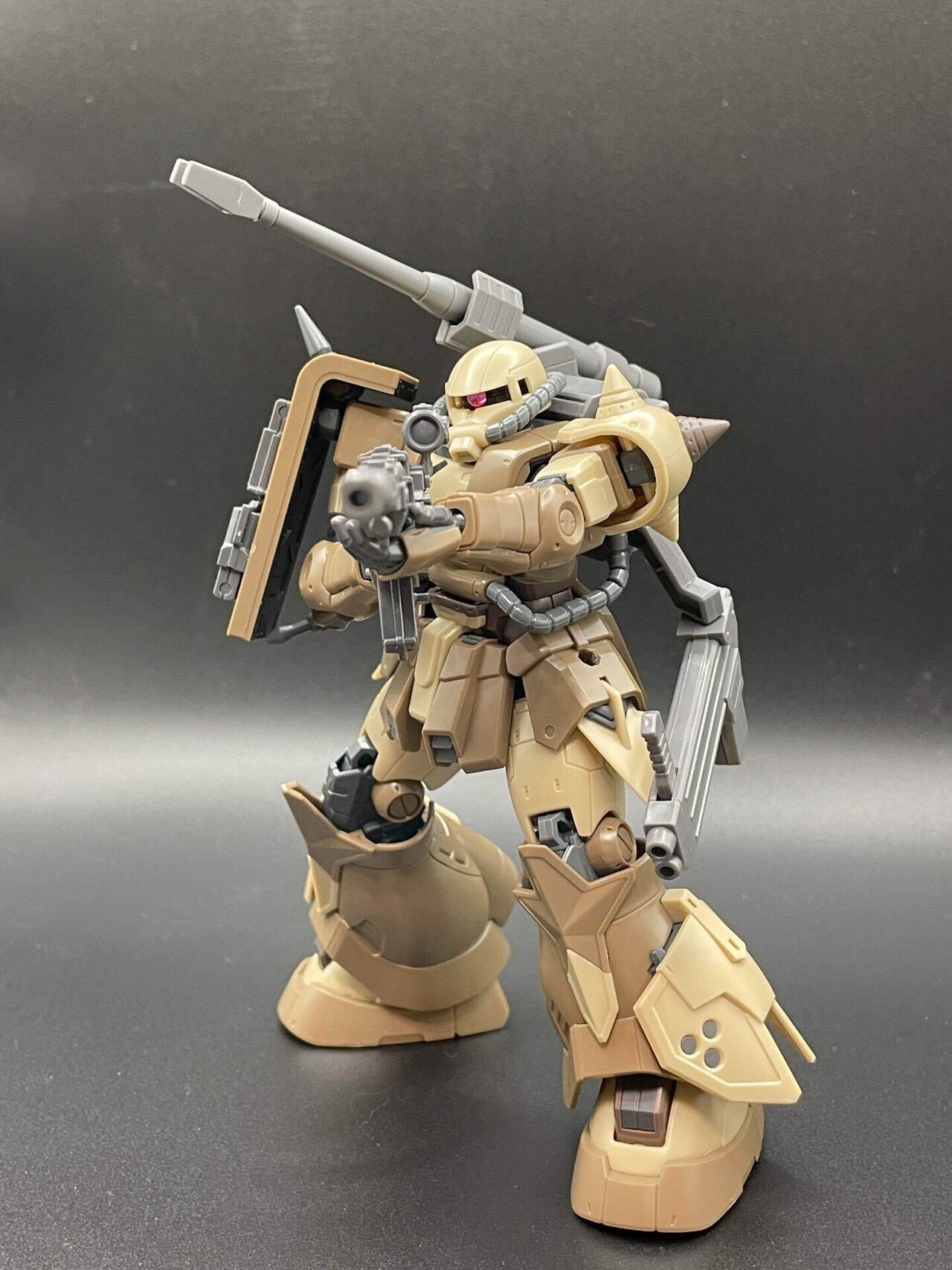 高機動型ザク地上用にキャノンを装備させたらカッコよかった件｜鍵山