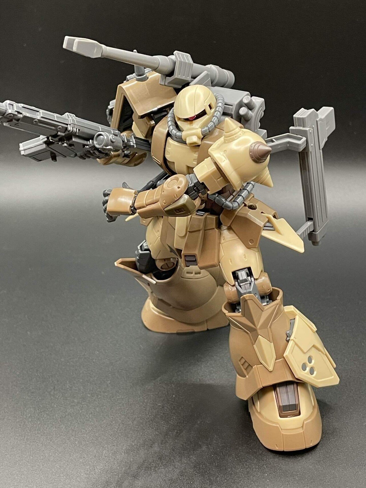 高機動型ザク地上用にキャノンを装備させたらカッコよかった件｜鍵山