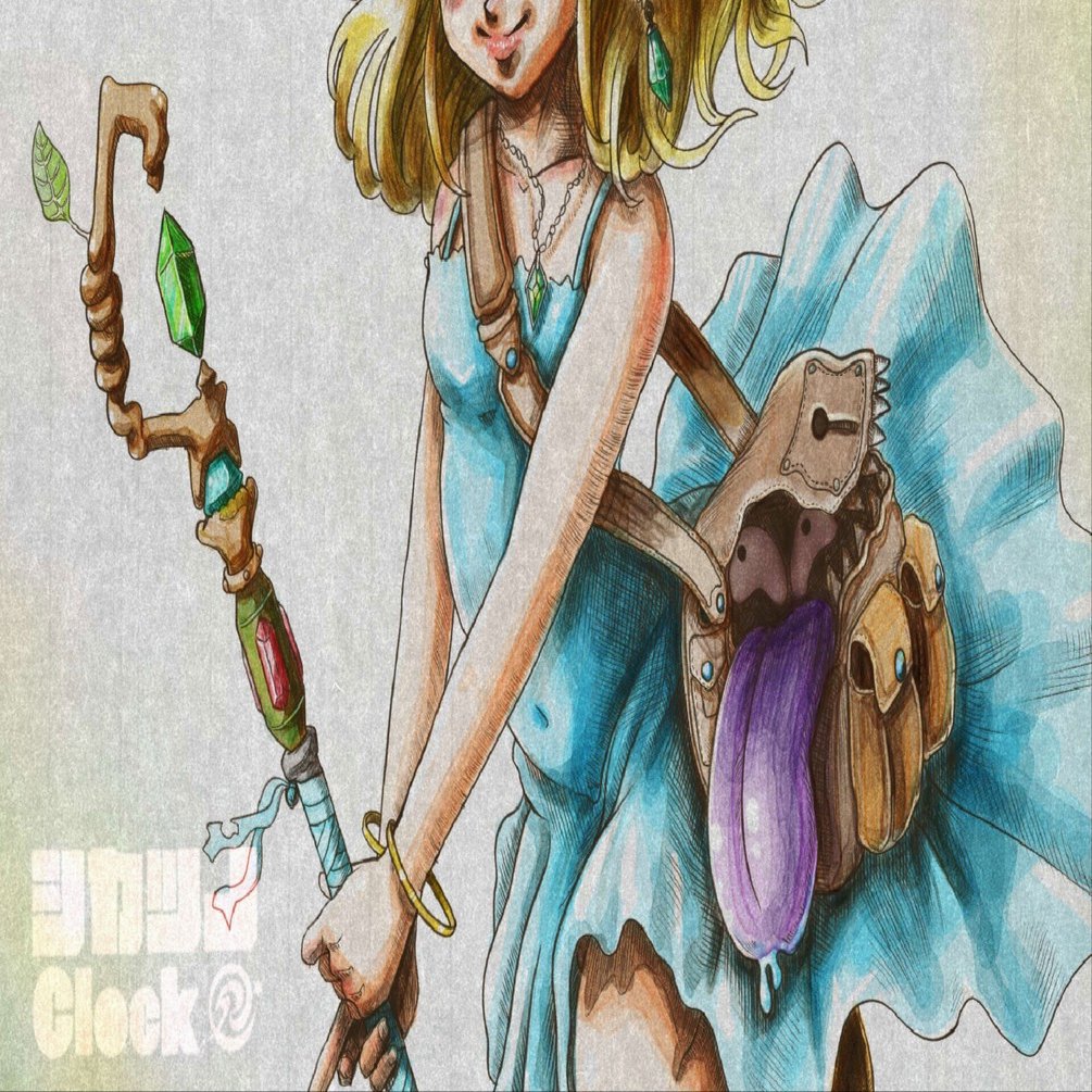 うちのこをドラクエ風に描いてみた｜鹿角時計