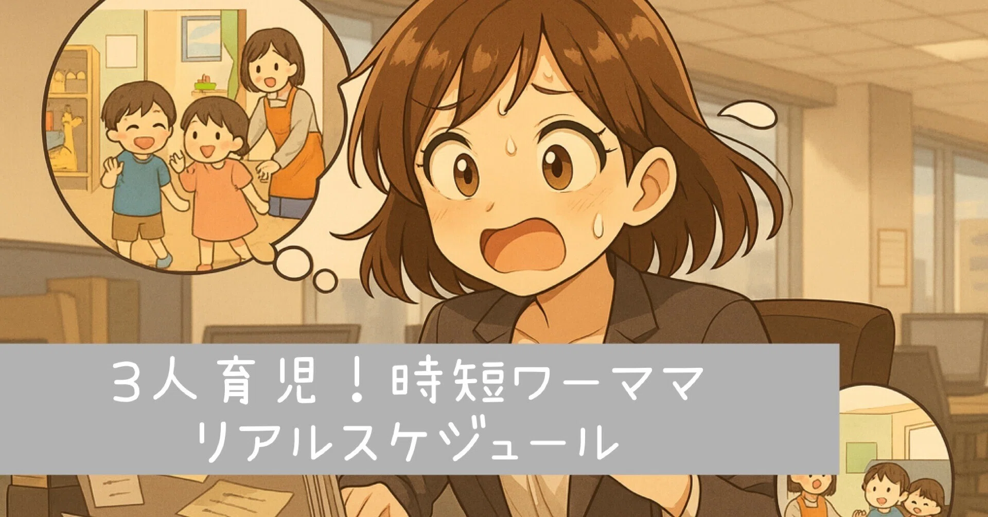 子ども3人｜時短ワーママのリアルな1日のタイムスケジュール｜こはる 