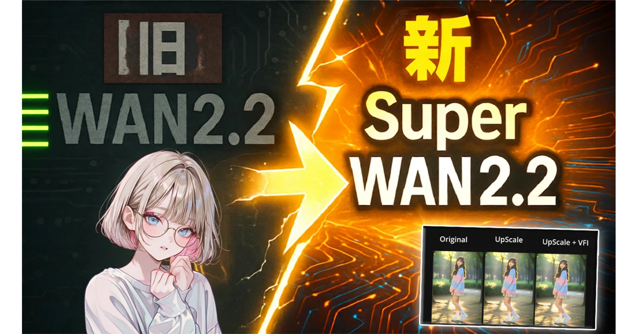 あなたのWAN2.2はもう古い】最新の最適化技術(Nag, 3-Pass Sampler)で