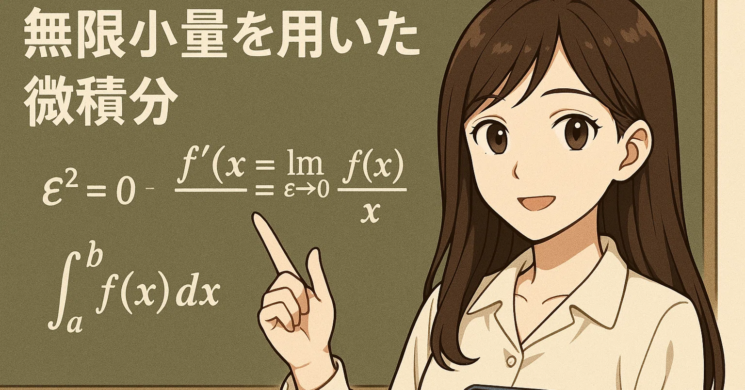 無限小量を用いた微積分〜極限や ε–δ に馴染めない人のために 