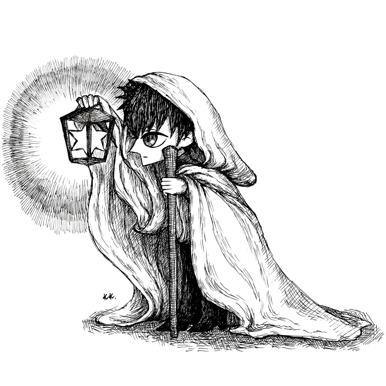 昔描いたボールペン画｜岸川珪花【ｺﾐﾃｨｱ156】い63a