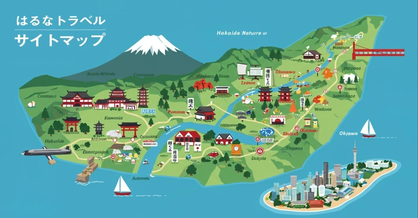おすすめ国内旅行サイトマップ｜はるなトラベル｜はるなトラベル