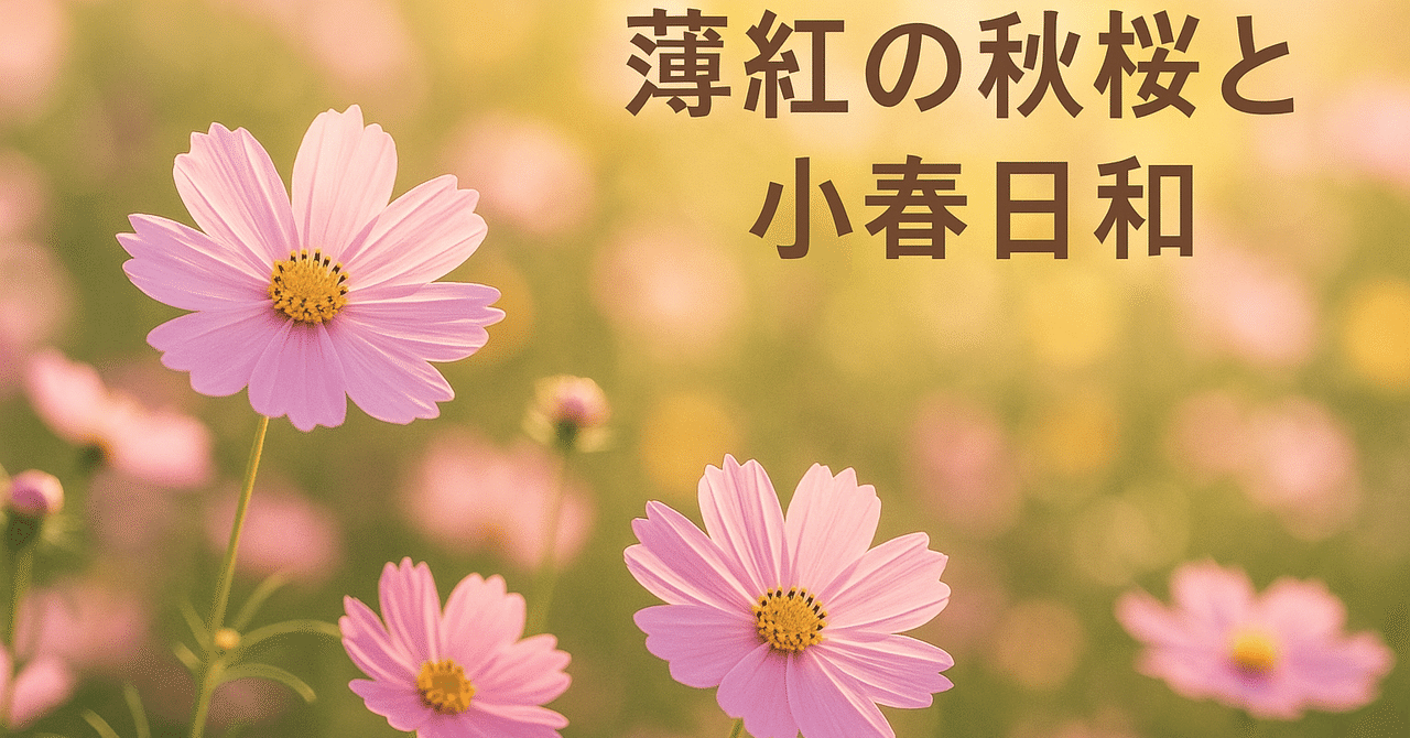 薄紅の秋桜と小春日和🌸🍂: ChatGPTと過ごす知りたがりな日々第