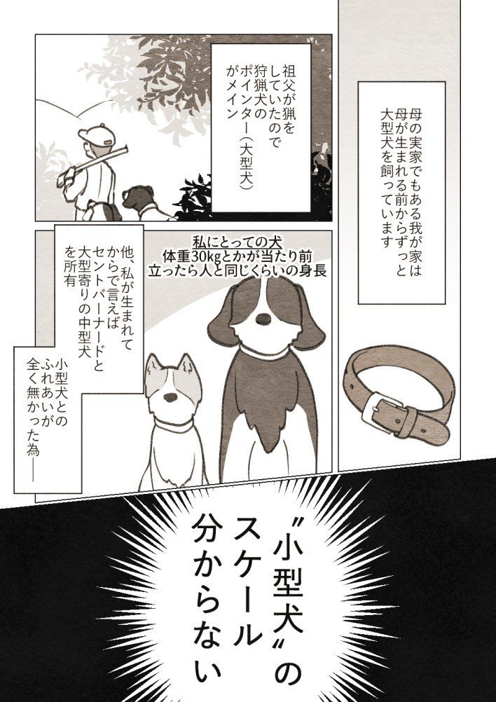 わんにゃん漫画 大型犬飼い主が初めて小型犬を飼い始めた話1 コノハ Note