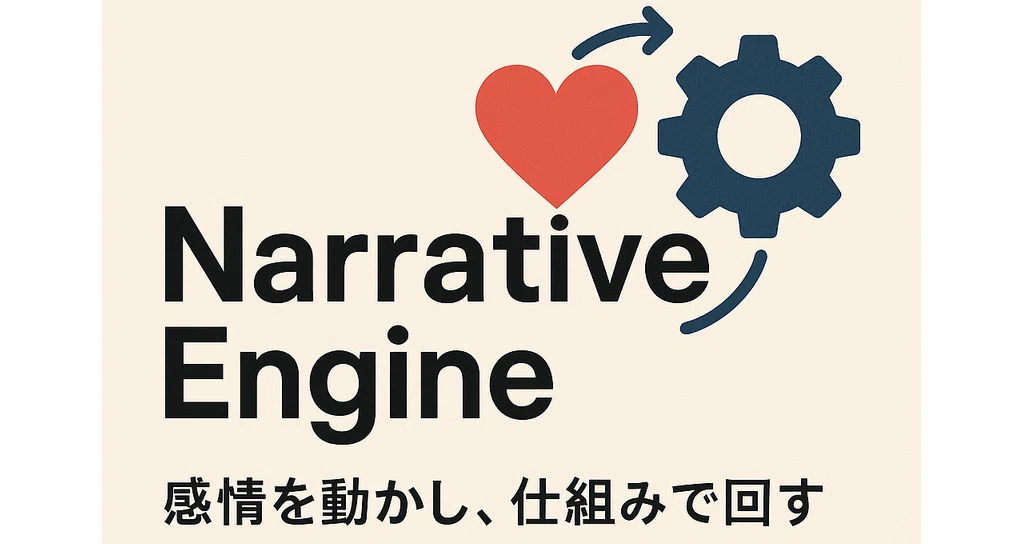 Narrative Engine ー感情を動かし,仕組で回す｜Toshi｜知識や生き方を物語に変えて伝える人｜note