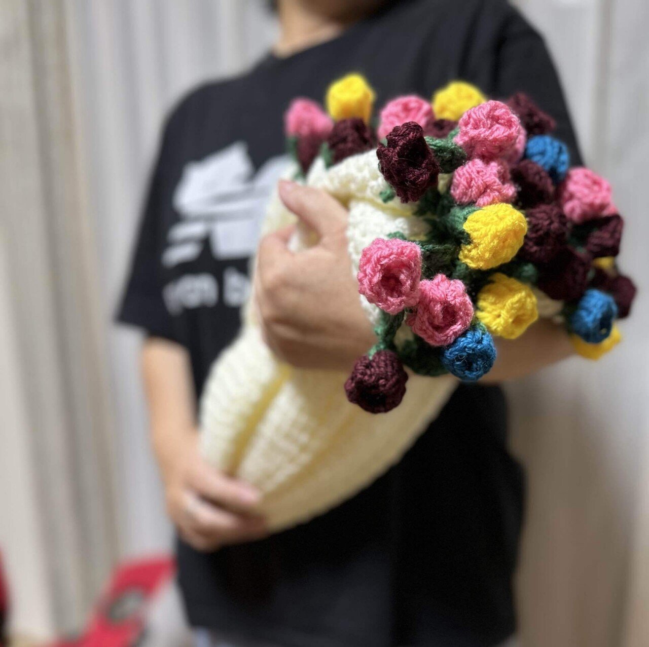 [でこ]　レース編みのブーケ Beautiful and Easy ] Crochet Flower bouquet turn into