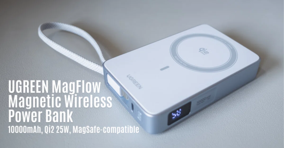 UGREEN MagFlow Qi2 25W モバイルバッテリー (10000mAh・30W)を3分で