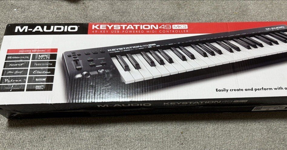 M-AUDIO KEYSTATION49 MIDIキーボード DTM 動作品 M-AUDIO Keystation 49 MIDIキーボード ソフト付属 エム