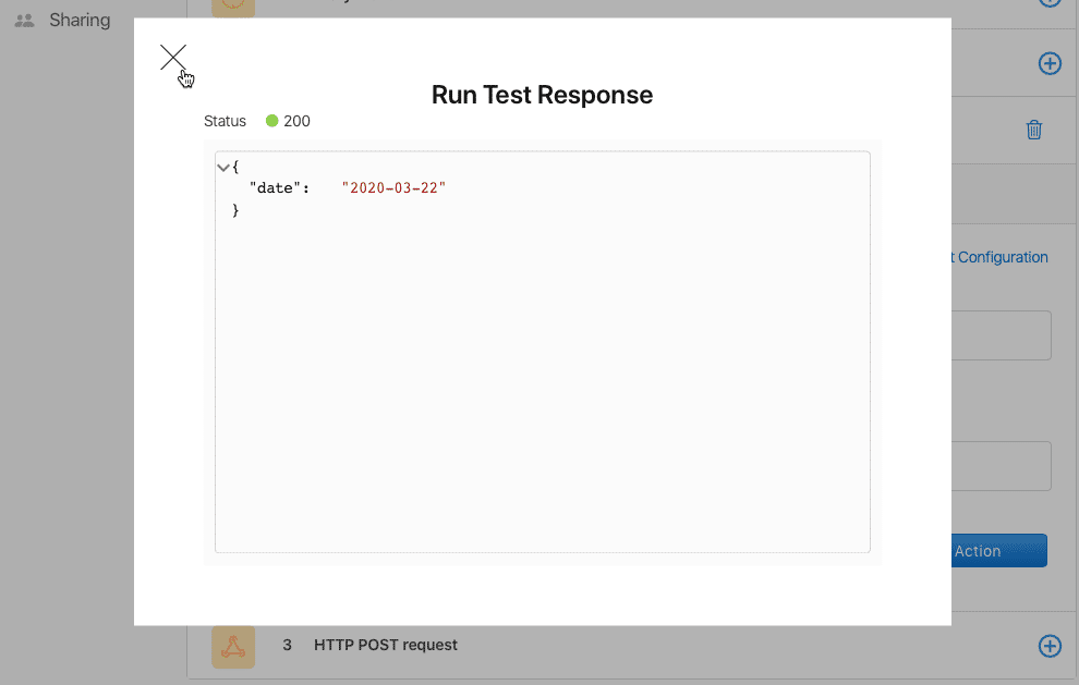 テスト結果で「YYYY-MM-DD」形式で日付が表示されていることを確認