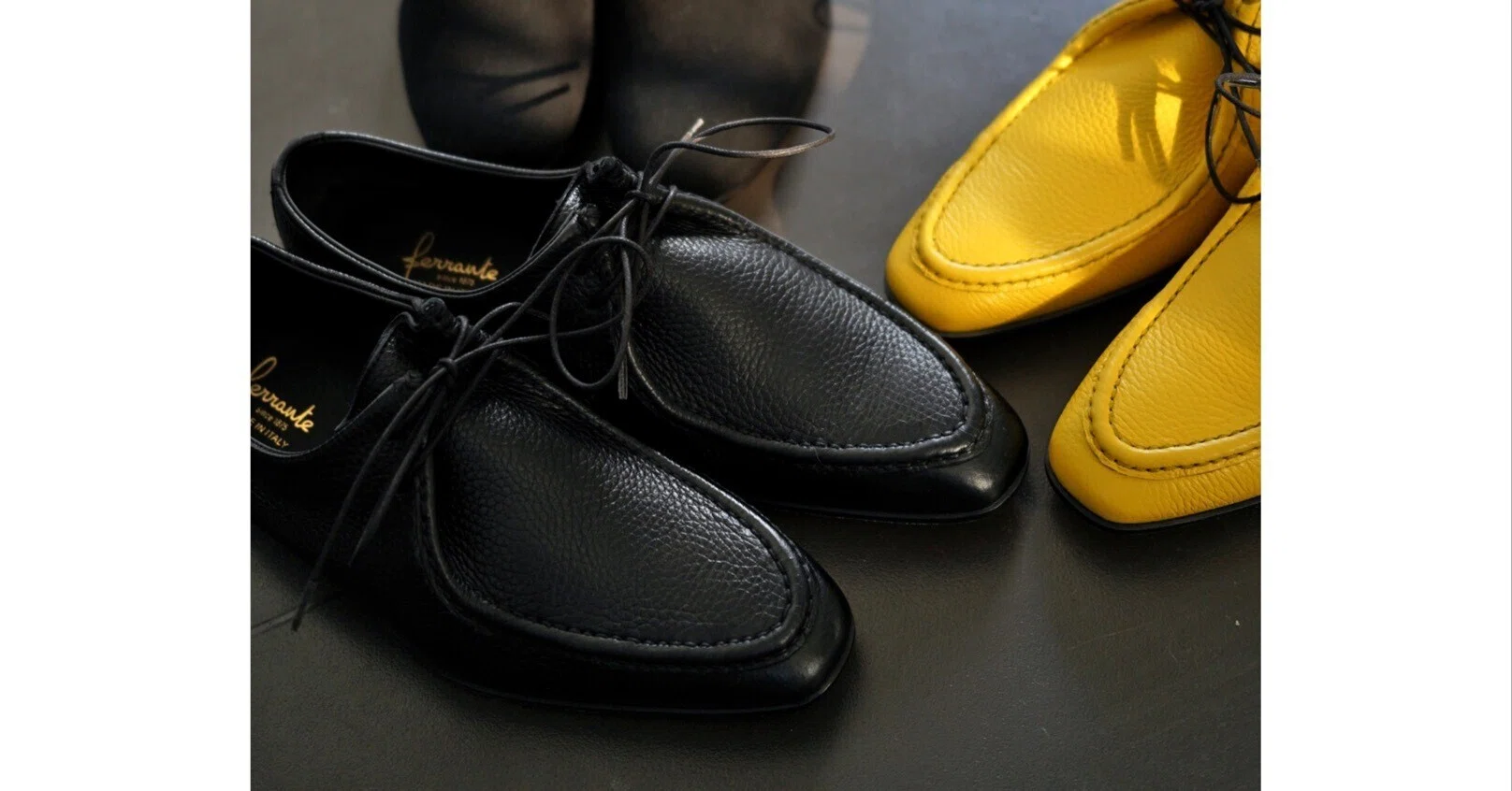 Ferrante スリッポン ローファー　ブラック イタリア製　7 美品 FERRANTE フェランテ 美品 TAO ブラック スエードスリッポン シューズ