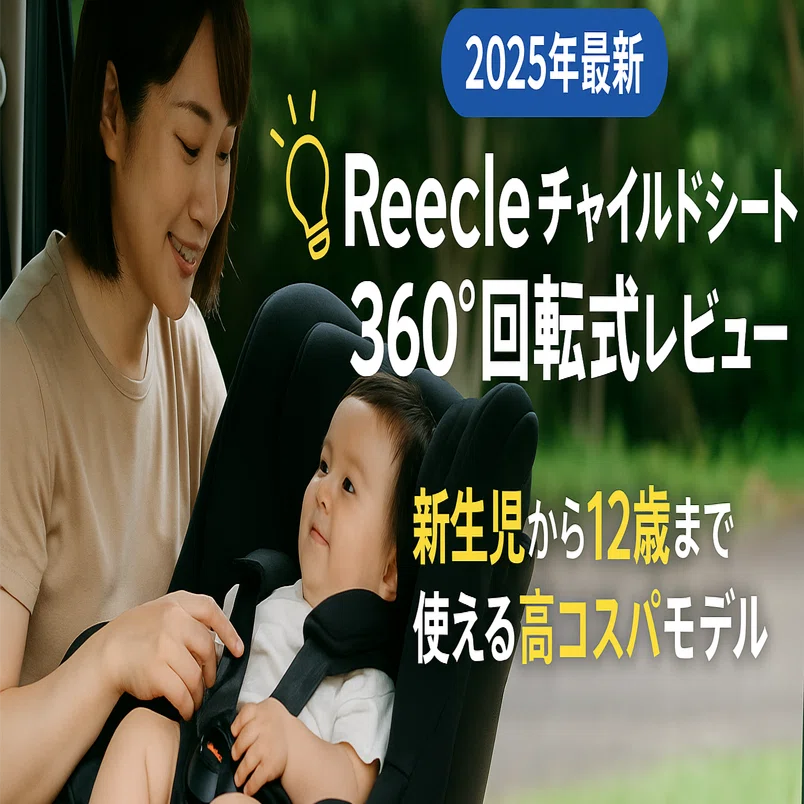 👶2025年最新 Reecleチャイルドシート360°回転式レビュー｜新生児から