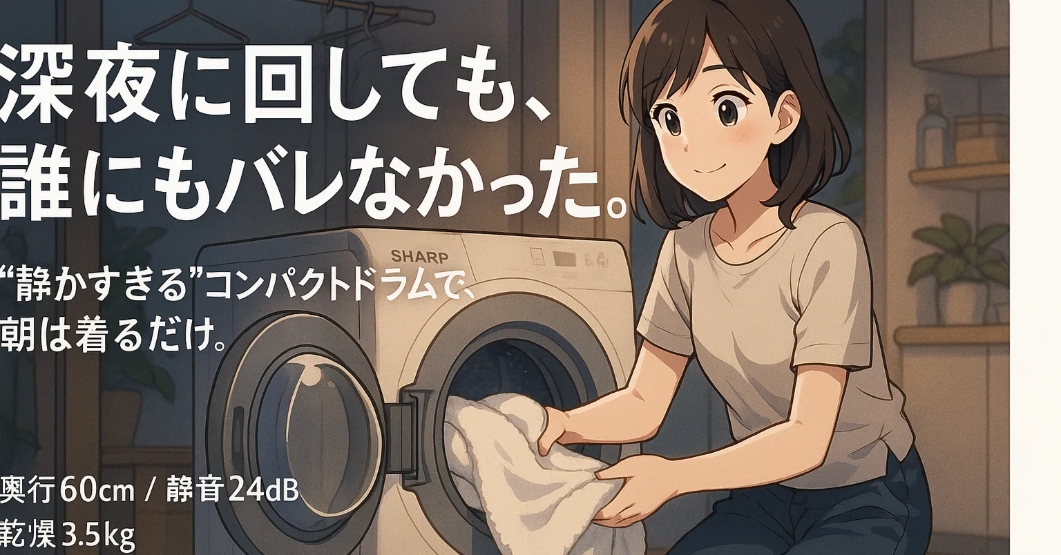 ES-S7J-WL口コミ】私が洗濯の悩みから解放された話。シャープの