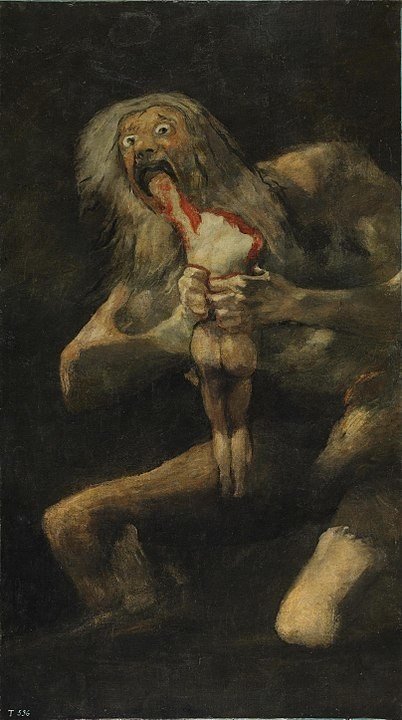 403px-Francisco_de_Goya,_Saturno_devorando_a_su_hijo_(1819-1823)我が子を食らうサトゥルヌス