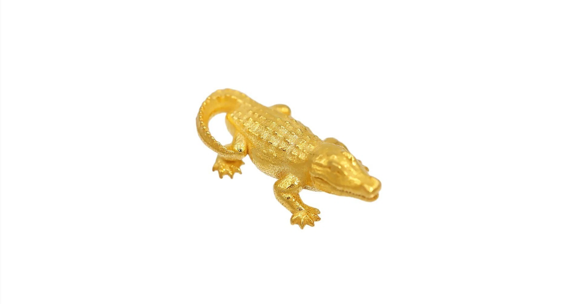 🐊 Pure Gold Crocodile ─ A Guardian Symbolizing Power and