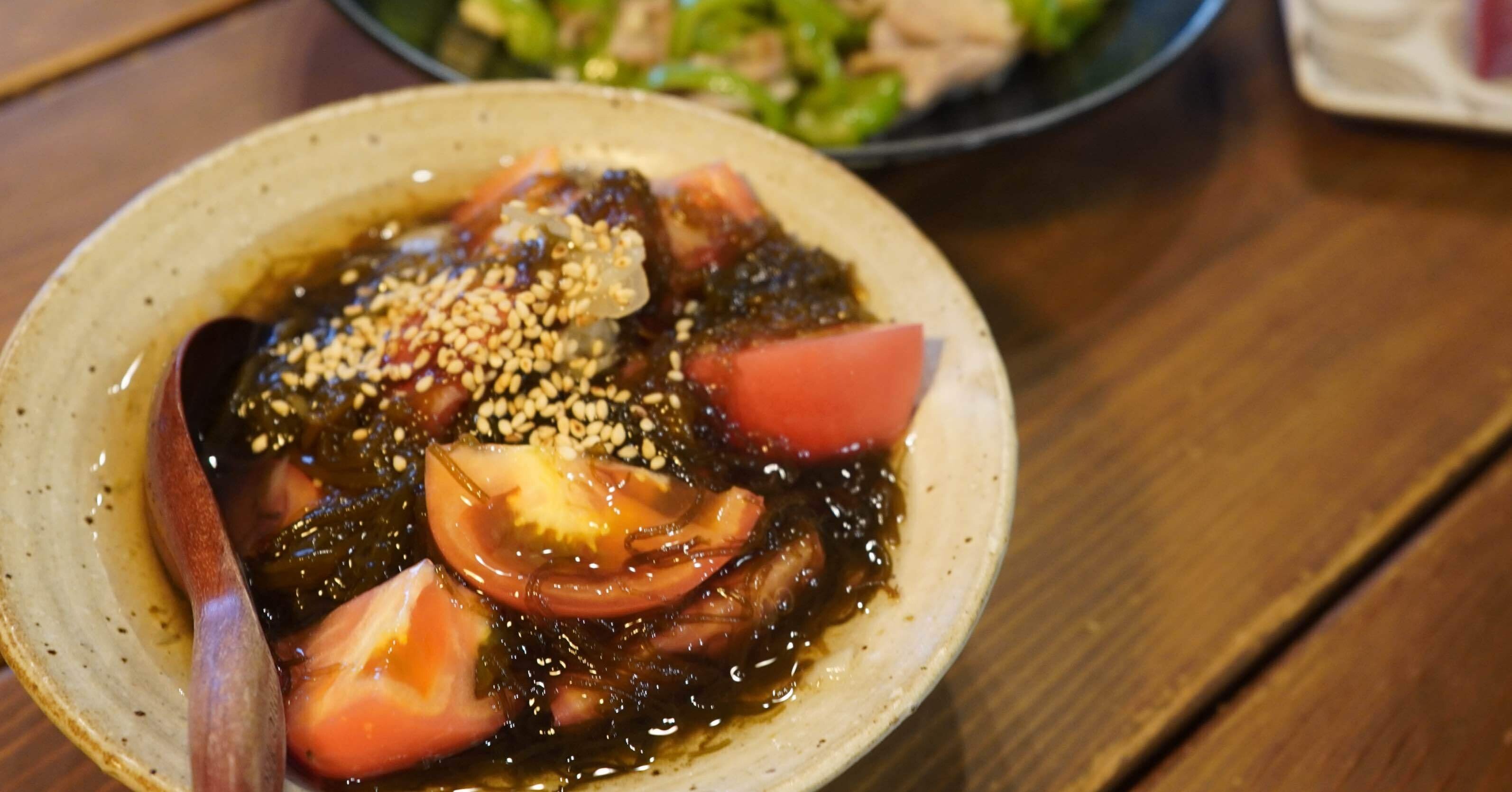 毎日更新】簡単2ステップ！ トマトのガリもずくあえ 50日間海藻