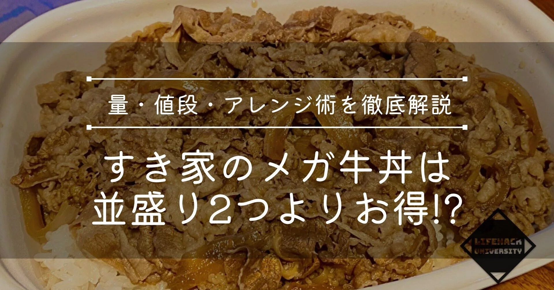 すき家 メガ 盛り 量