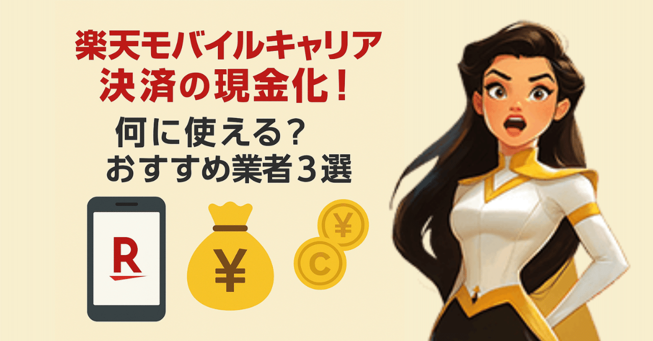 楽天モバイルキャリア決済の現金化！何に使える？おすすめ業者3選｜ソクマネ