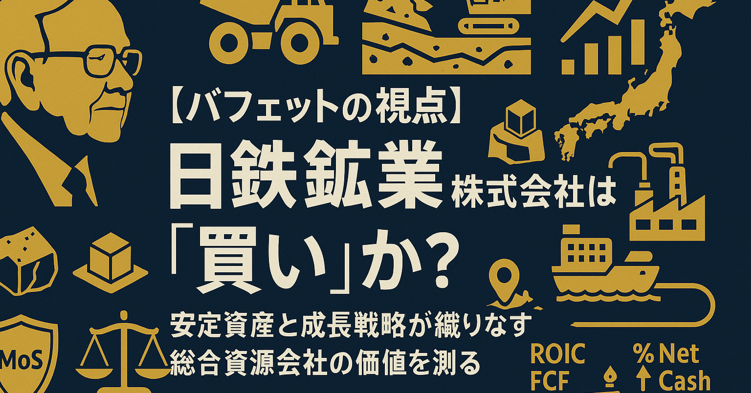 土地投資と不動産・水資源　−　その歴史と論理 バフェットの視点日鉄鉱業株式会社は「買い」か？ \u2014 安定資産と成長