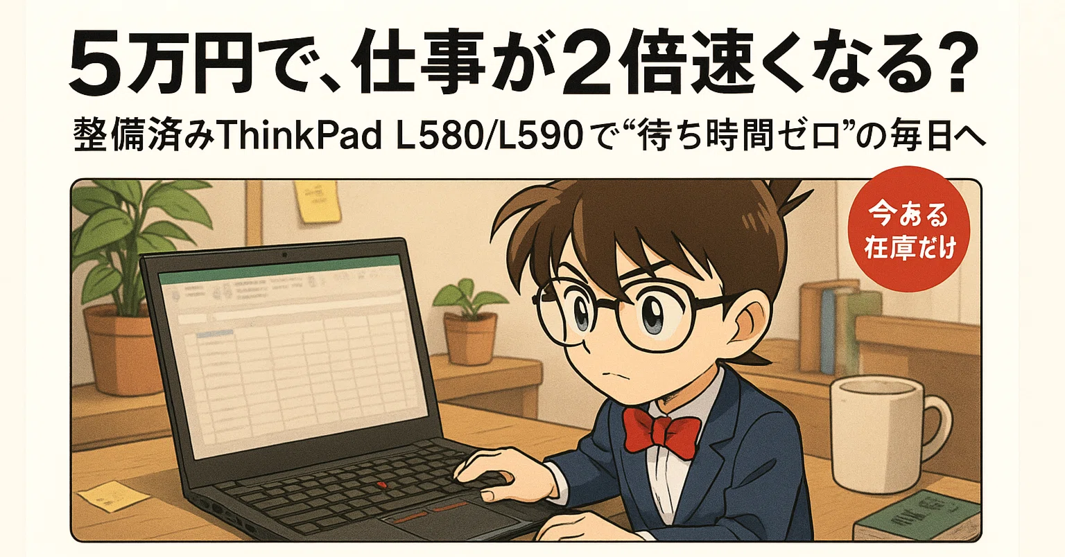 予算5万円の奇跡】私がThinkpad L580/L590 整備済みノートPCを手に入れ