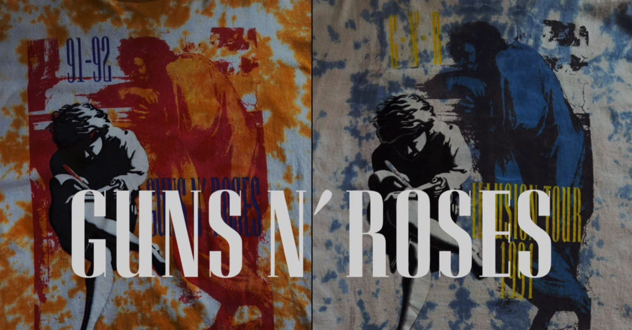 台湾 サイン入りポスター☆ガンズ・アンド・ローゼズ（Guns N' Roses
