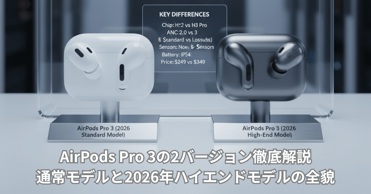 2025年9月最新版】AirPods Pro 3の2バージョン徹底解説：通常モデルと