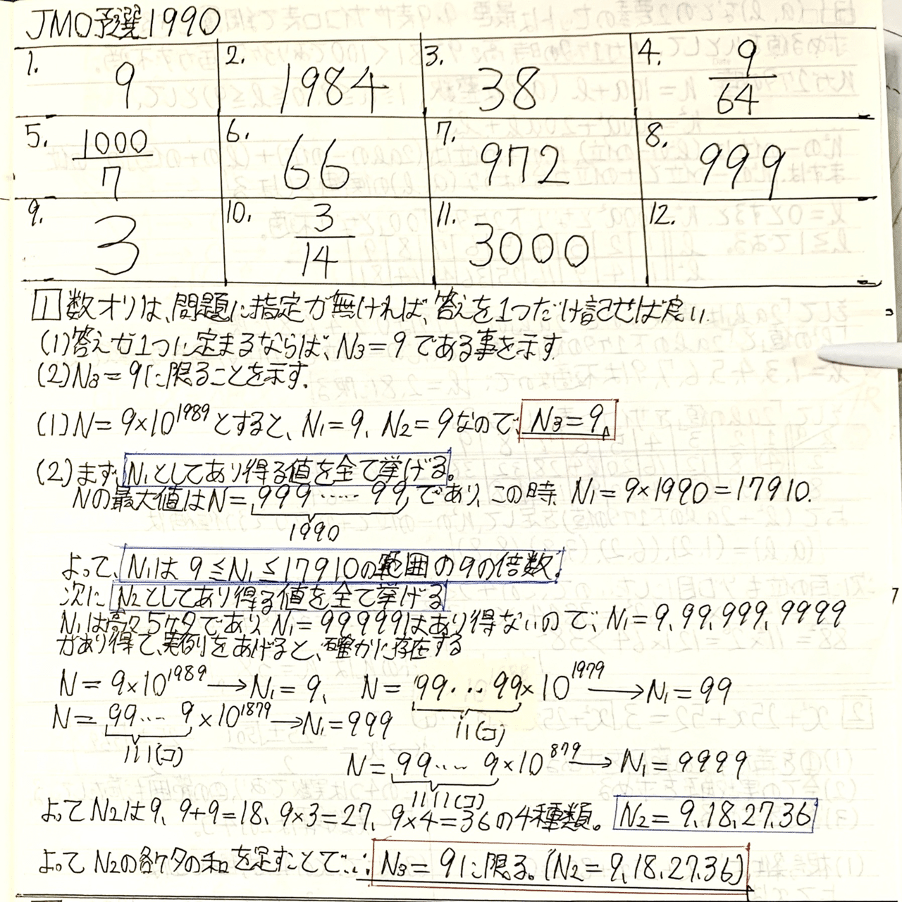 模試過去問、解答解説 JMO予選】過去問解答解説コンプリート（日本数学オリンピック