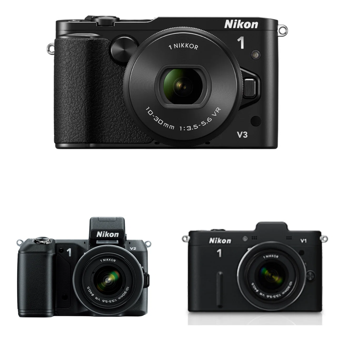 1円～ Nikon ニコン 1 J5 10-30mm 1:3.5-5.6 VR 18.5mm 1:1.8 ダブル