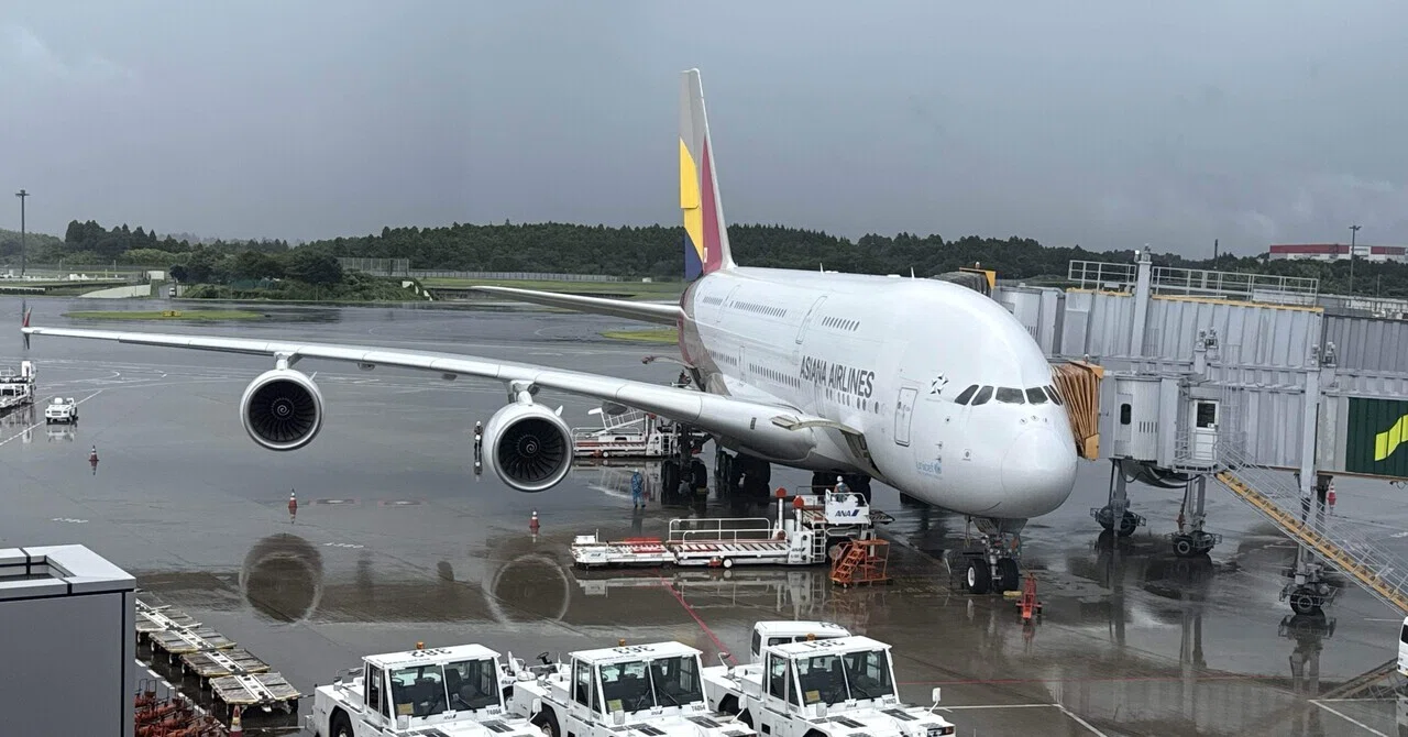 アシアナ航空OZ101便 NRT→ICN ビジネスA380｜まゆたに