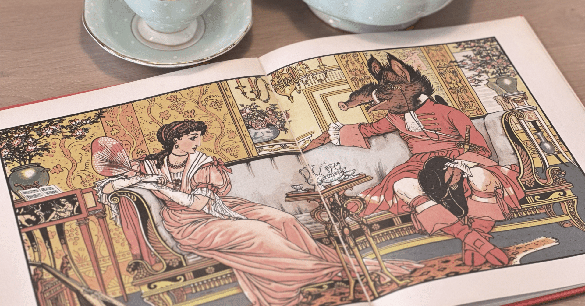 稀少アンティーク美しい挿絵のイギリス絵本ウォルタークレイン洋書ジャンクジャーナル 美しい挿絵本紹介③】ウォルター・クレイン『美女と野獣 とその他の