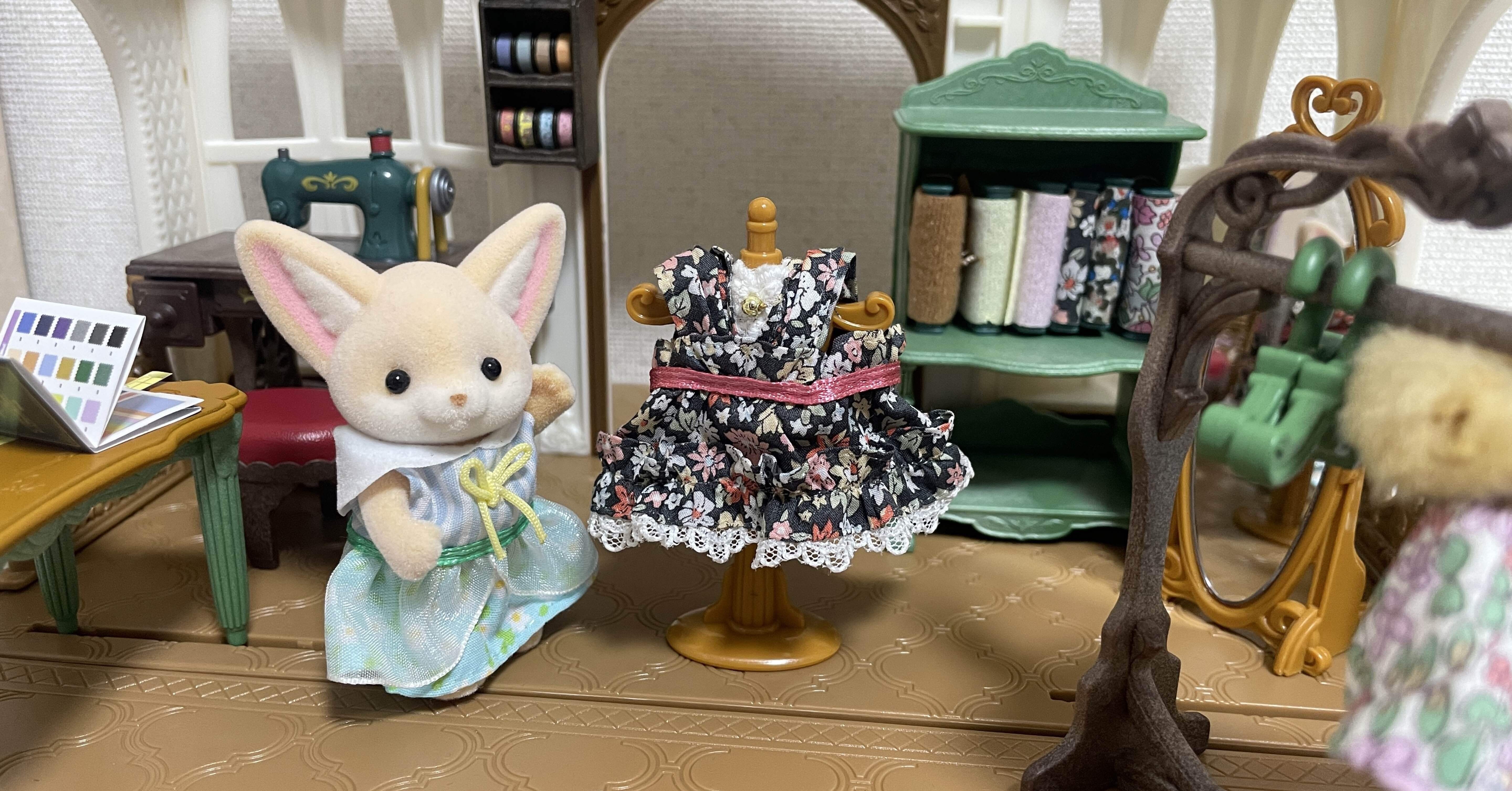 シルバニア】ほしぞらネコの仕立て屋さん｜ette**小さな世界の住人🐰