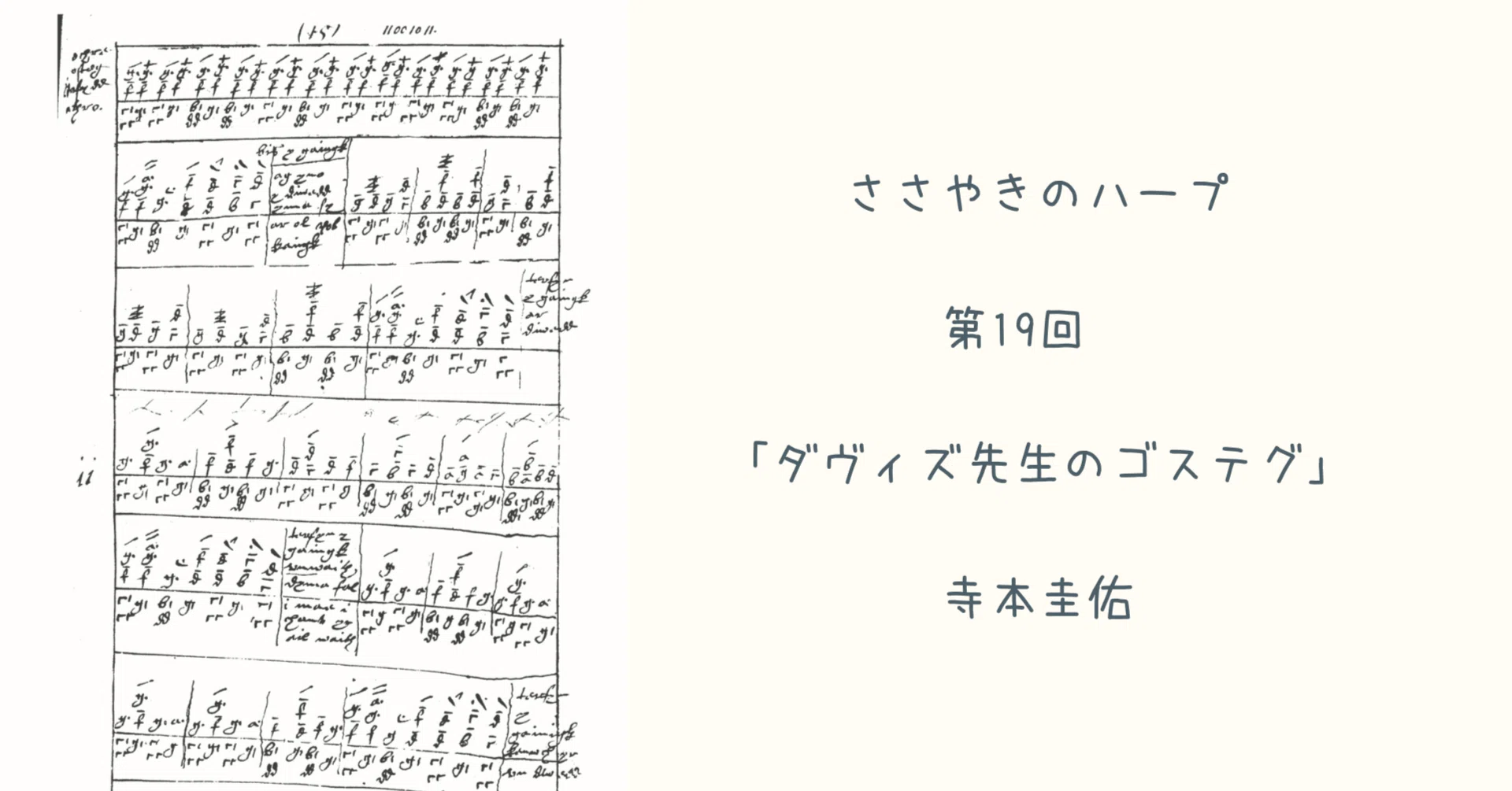 ロバート・アプ・ヒュー手稿譜』(c.1613)から「ダヴィズ先生のゴステグ