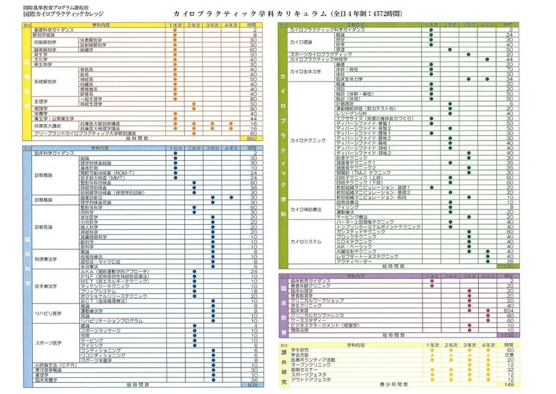 カイロプラクティック学校の比較 治療系カイロプラクター トクミ Note カイロプラクティック学校の比較 治療系カイロプラクター トクミ Note