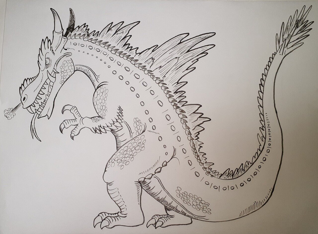 線画】ドラゴン｜TechpanCreate（テクパン・クリエイト）