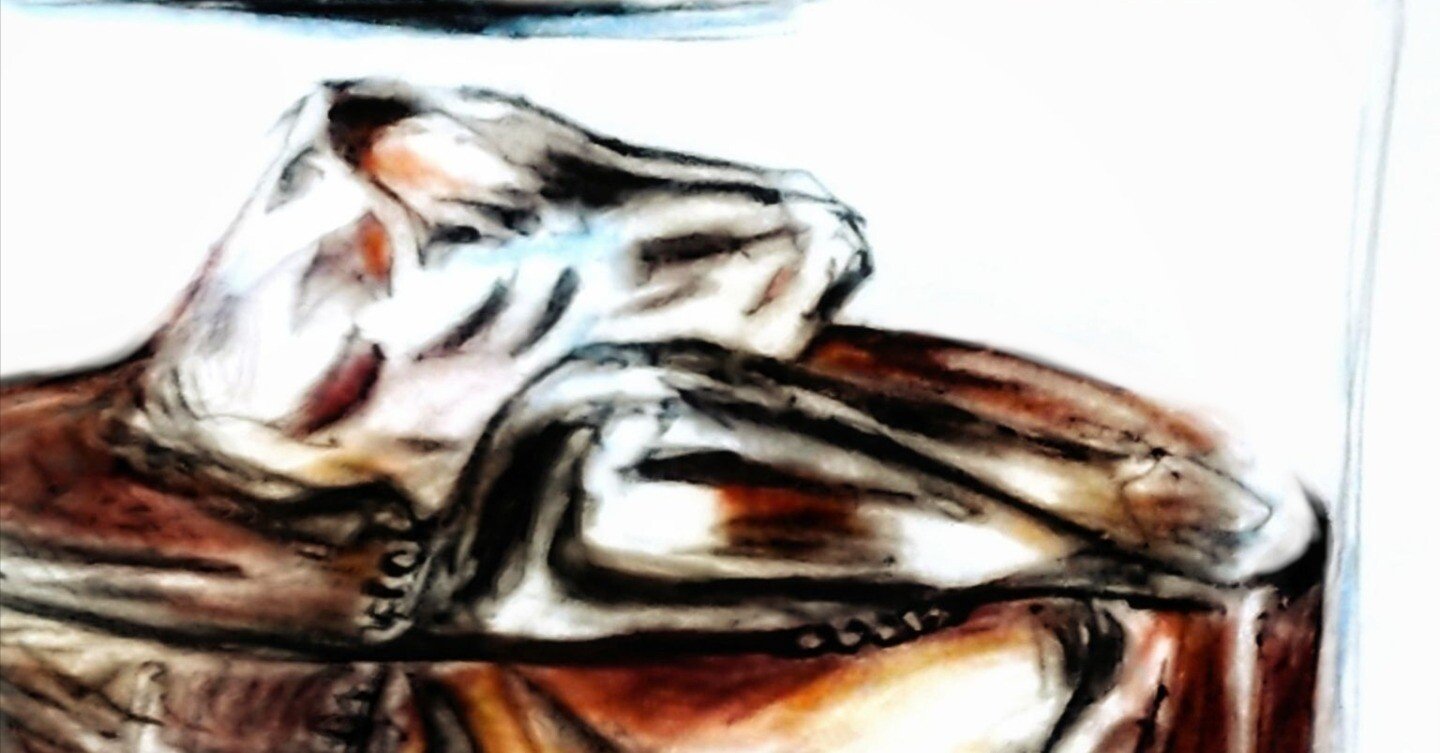 アイスコーヒー』色鉛筆画｜せきぞう、