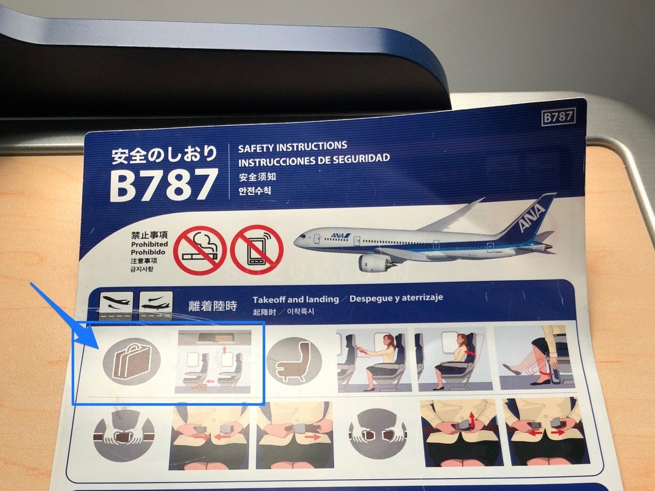 AIRJAPAN 焦げ臭く ANA 安全のしおり クリアファイル B787-8 AIRJAPAN 焦げ臭く ANA 安全のしおり クリアファイル B787-8