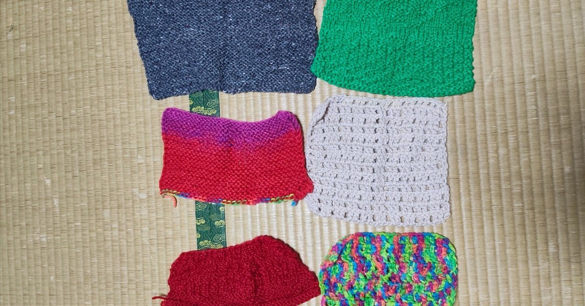 ばあちゃんの手編み アクリルたわし ハンドメイド コースターにも