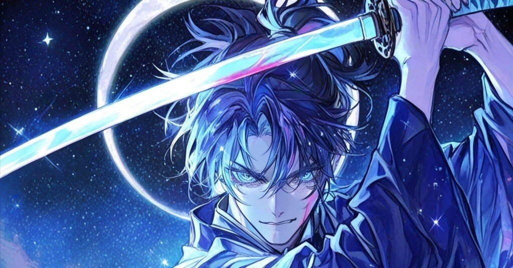 月夜に刀│【AIアート】│PixAI│嬉しいお知らせ💕｜ゆっきー