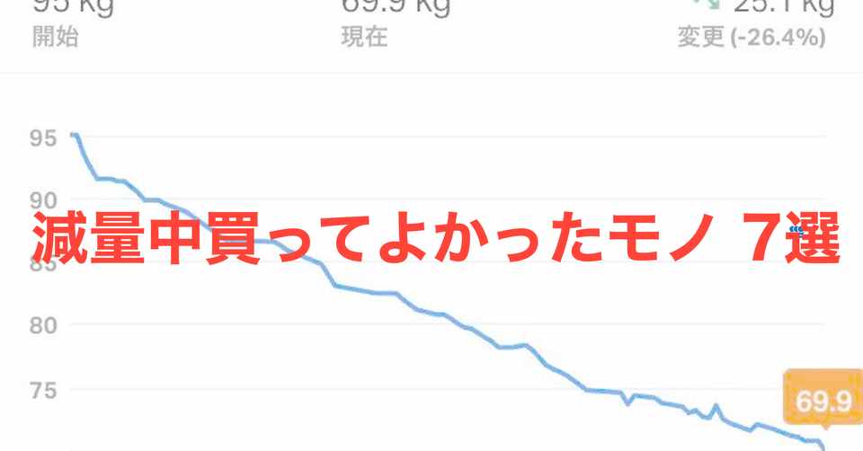 減量中買ってよかった７つのモノ シンイチロー Note