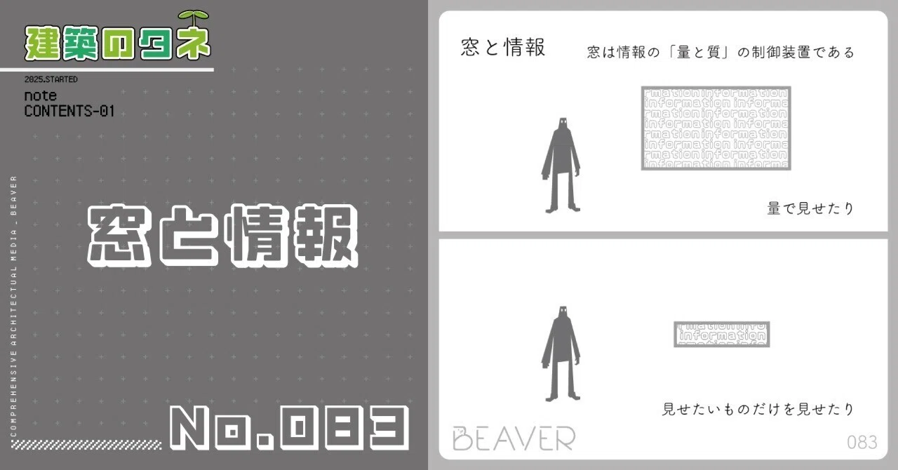 [Architectural Seeds] Windows and Information｜BEAVER