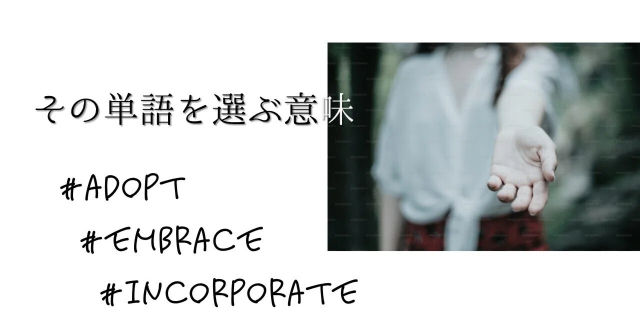 英単語:ニュアンスの違い #adopt #取り入れる|MK