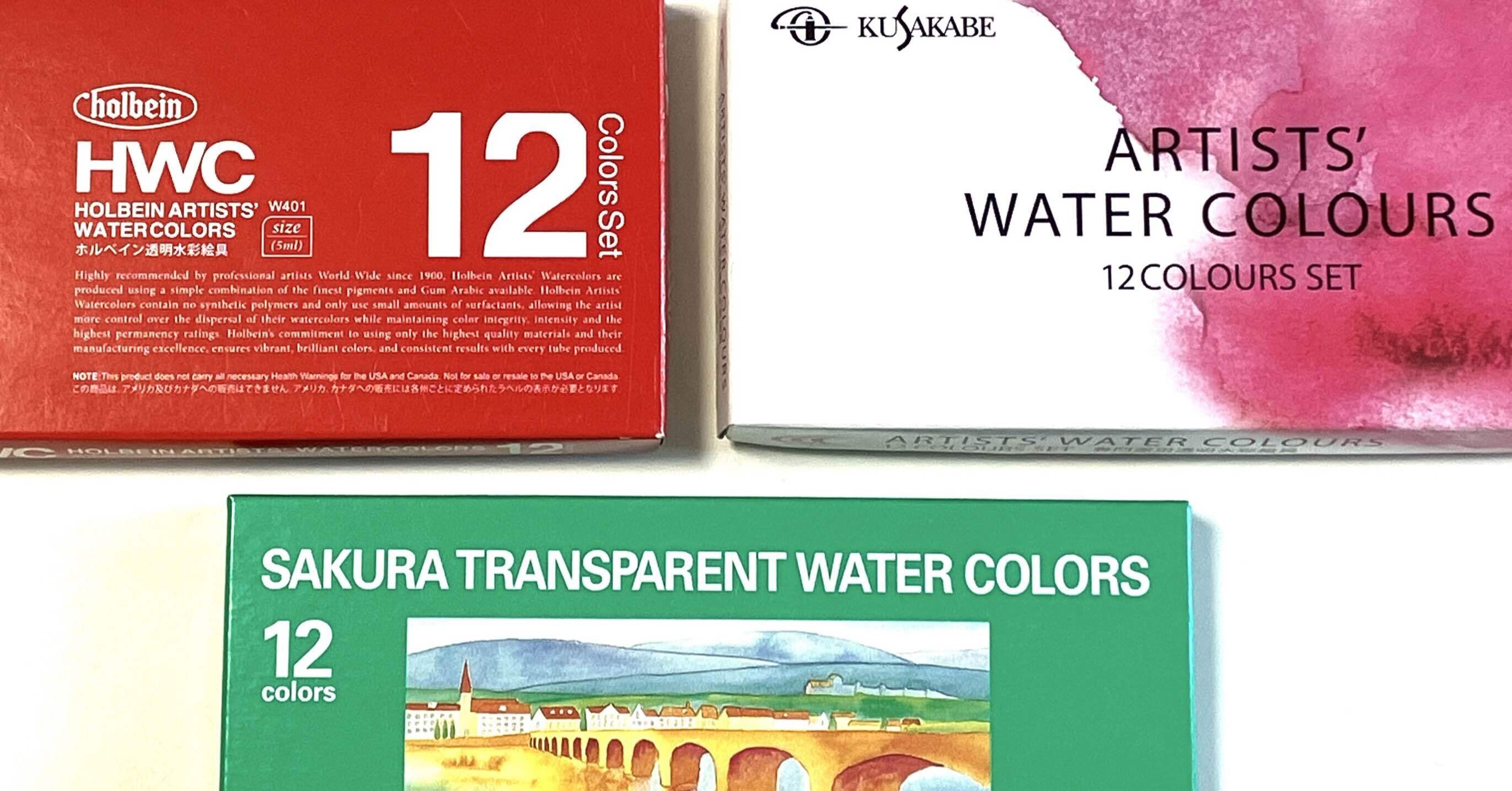 透明水彩12色セットくらべ｜はなさきロージー