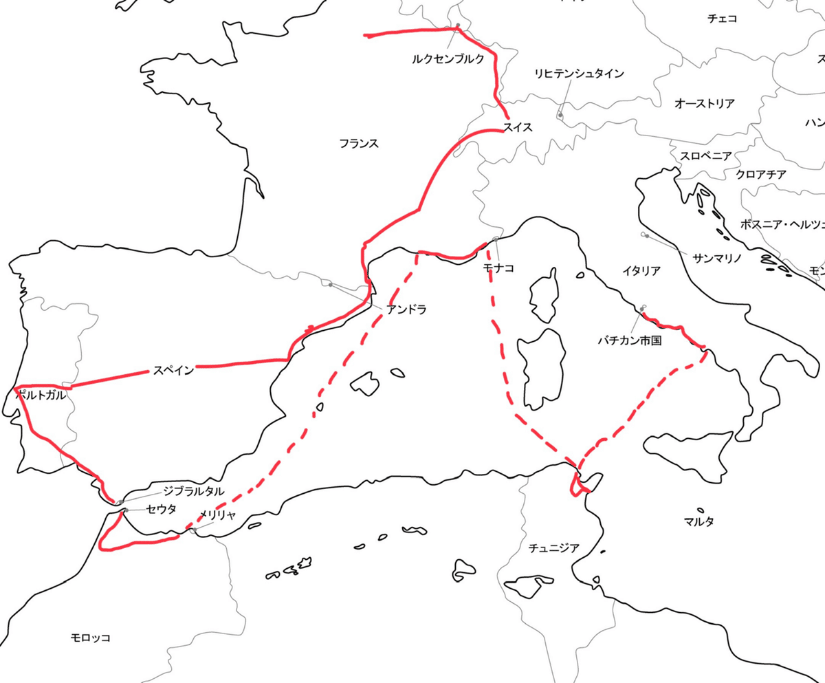 20歳 欧州自転車旅】cyclesports webにて連載開始。ルートを追加