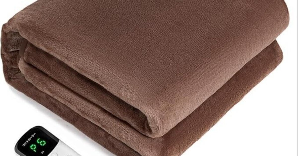 電気毛布 掛け敷兼用 洗える【大判 190×130cm】洗濯ネット付き 速暖 2025