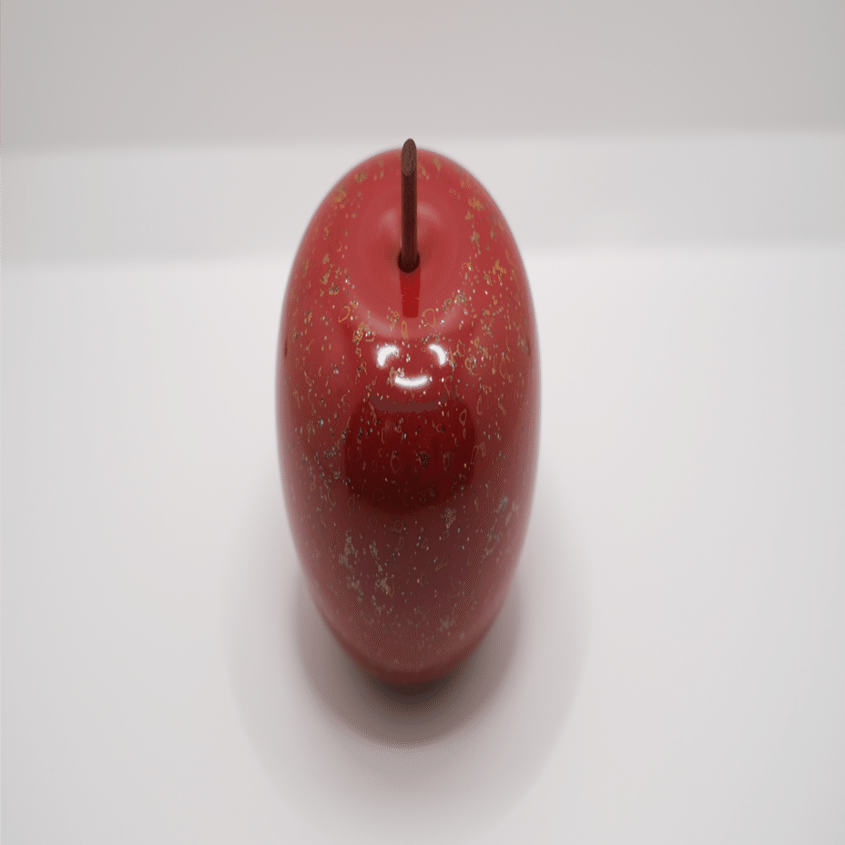 りんごモノ 津軽塗たなかの貝蒔（かいまき）赤々｜せおぶんぐ