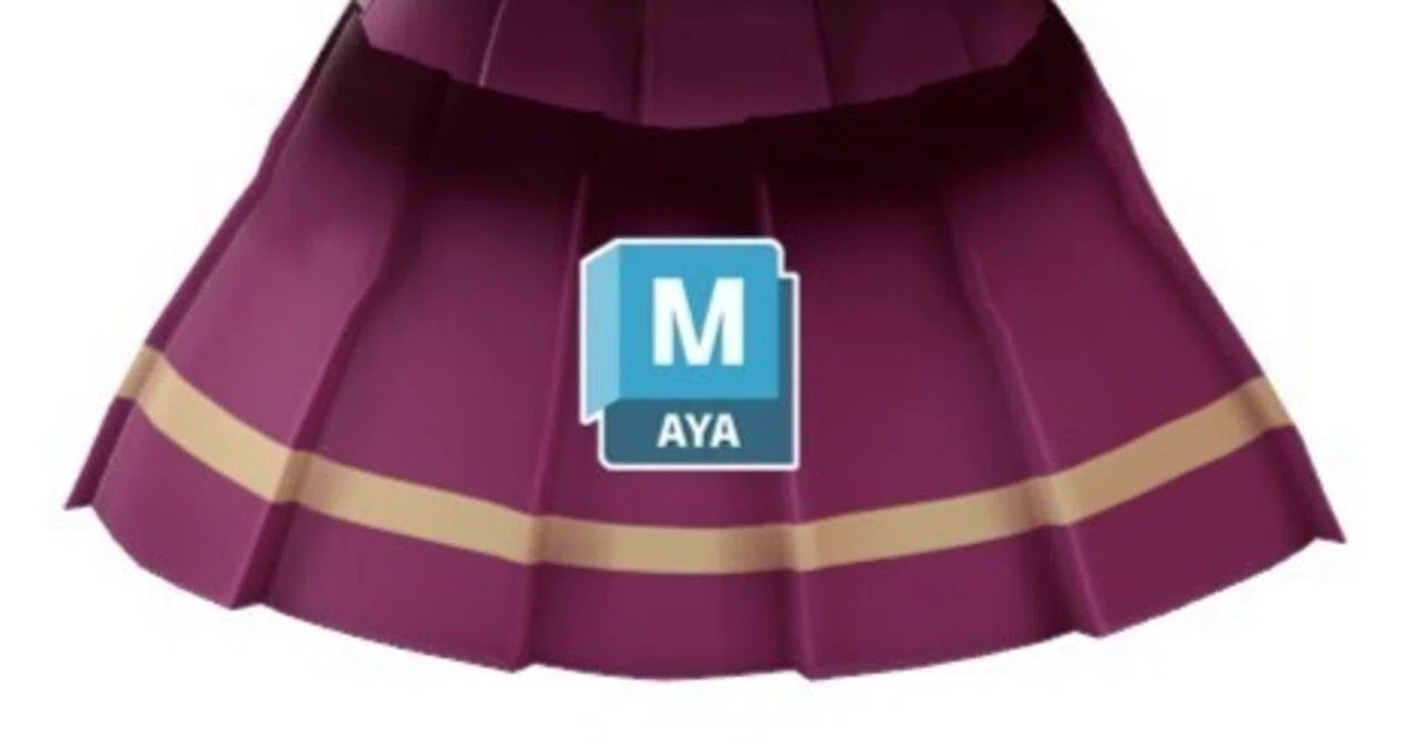 スカート maya Mayaの物理演算、スカート揺れの実装は簡単じゃなさそうだった｜大和 司