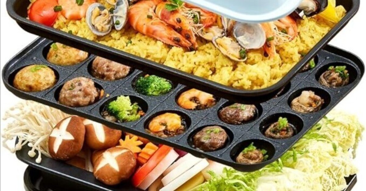 【新品未開封】SOLEMOOD 焼肉プレート コンパクトプレート Amazon | SOLEMOOD ホットプレート 焼肉 たこ焼き 3枚タイプ 多