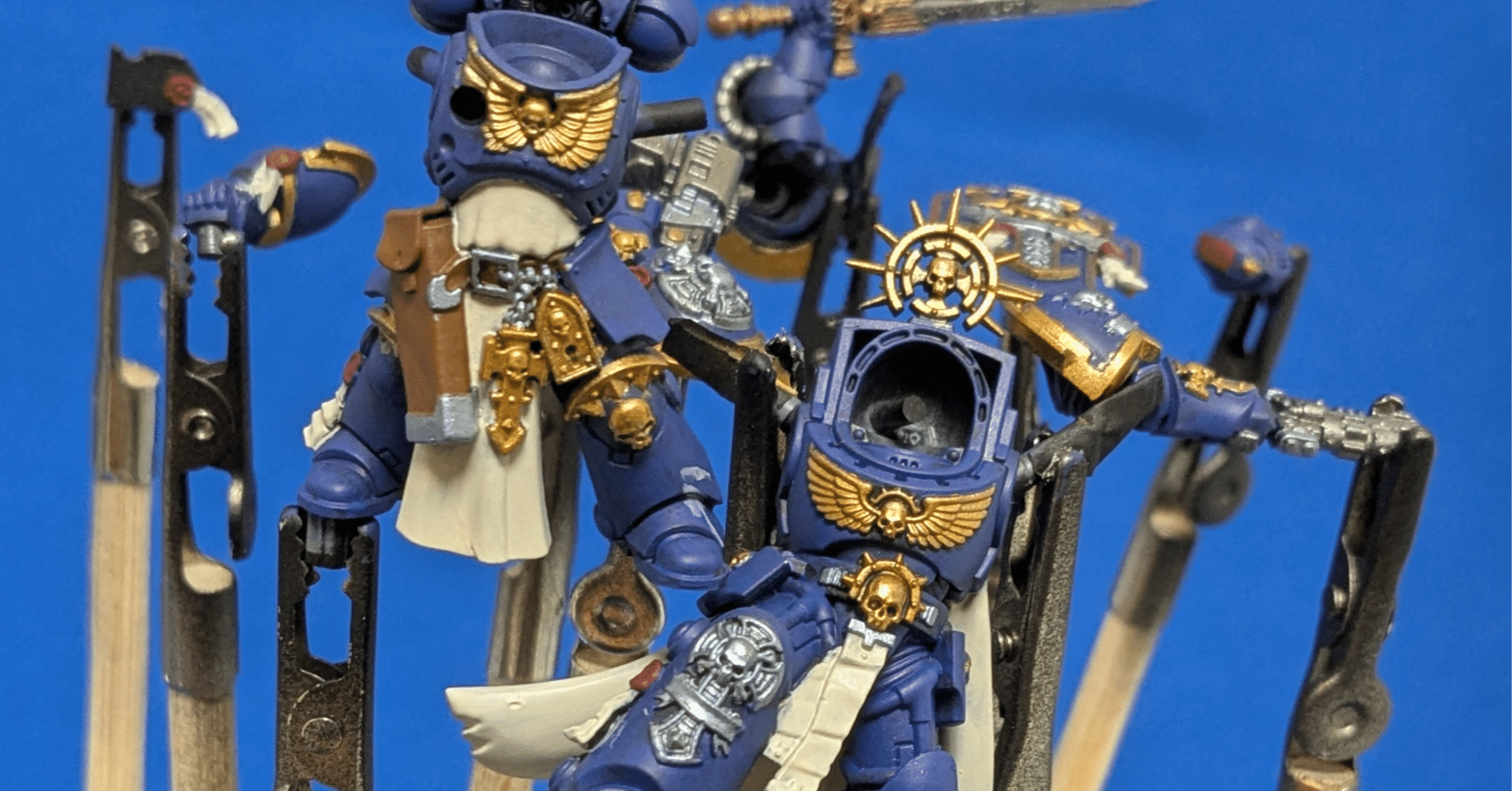 初めてのウォーハンマー -2回目/スペースマリーン 2体同時進行｜うさぎ08